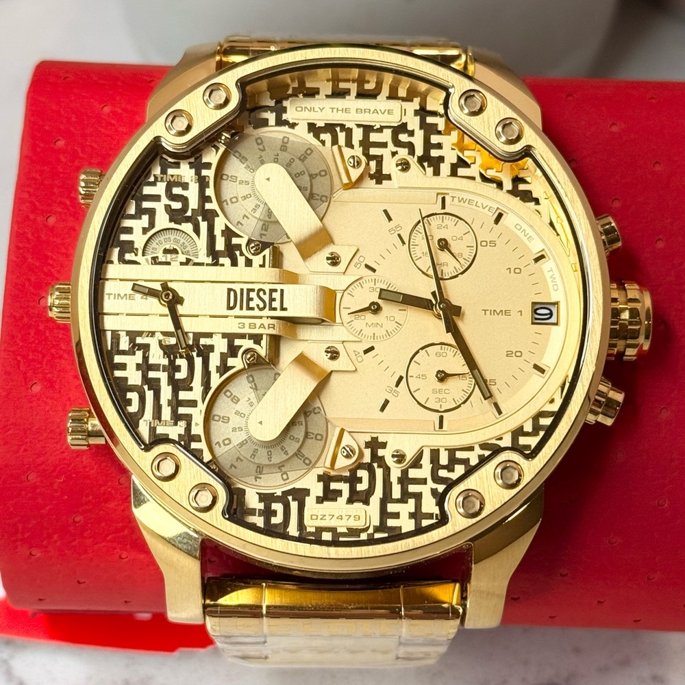 DieselMen's Mr. Daddy 2.0 Quartz Gold-Tone Stainless Steel Watch 57mm